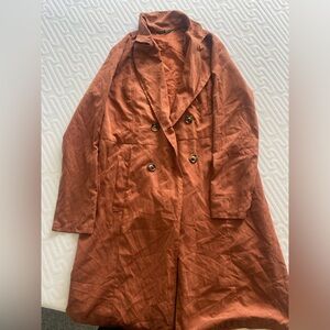 Shein orange long jacket